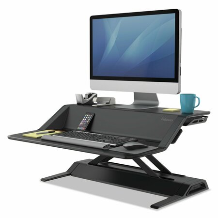 FELLOWES 24.25" D, 32.75" W, 22.5" H, Black 0007901